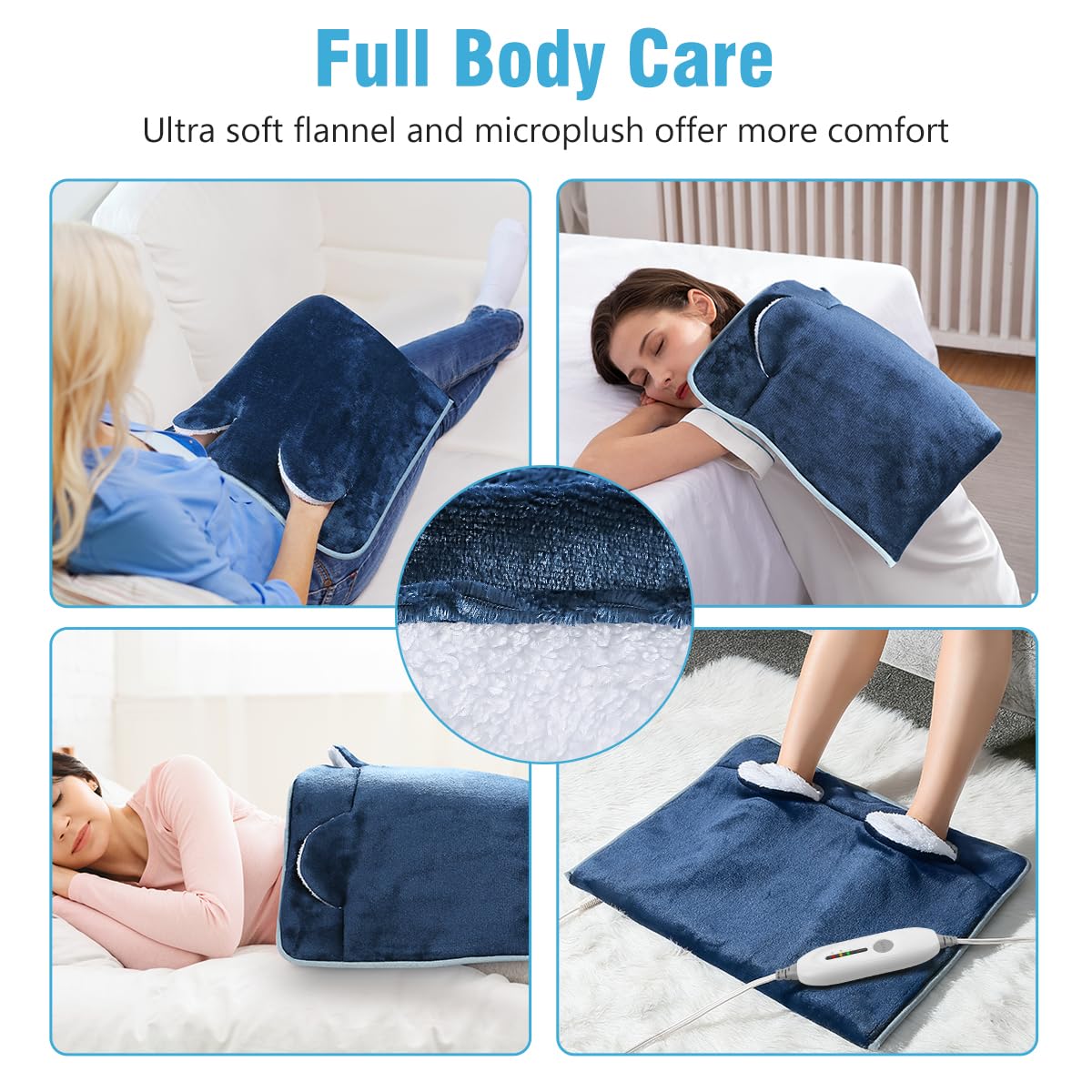 PROALLER foot warmer auto-off after two hours for safety and efficiency