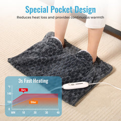 PROALLER foot warmer auto-off after 2 hours for safety
