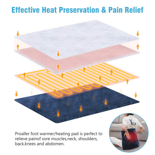 PROALLER foot warmer with ultra-soft sherpa lining for plush comfort