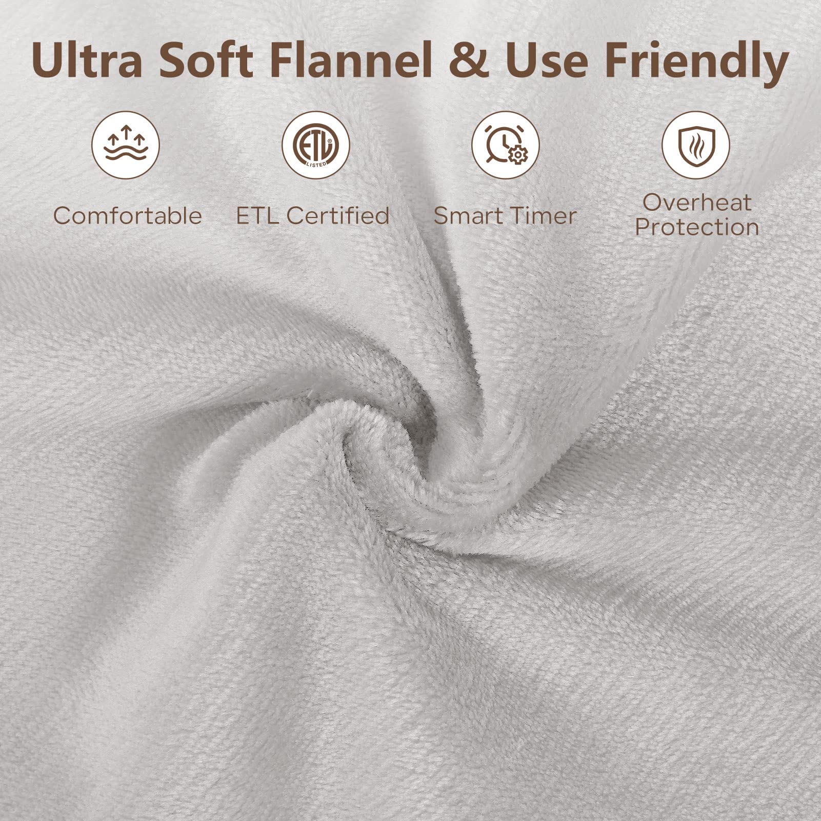 Close-up of PROALLER soft flannel fabric highlighting skin-friendly, luxurious texture