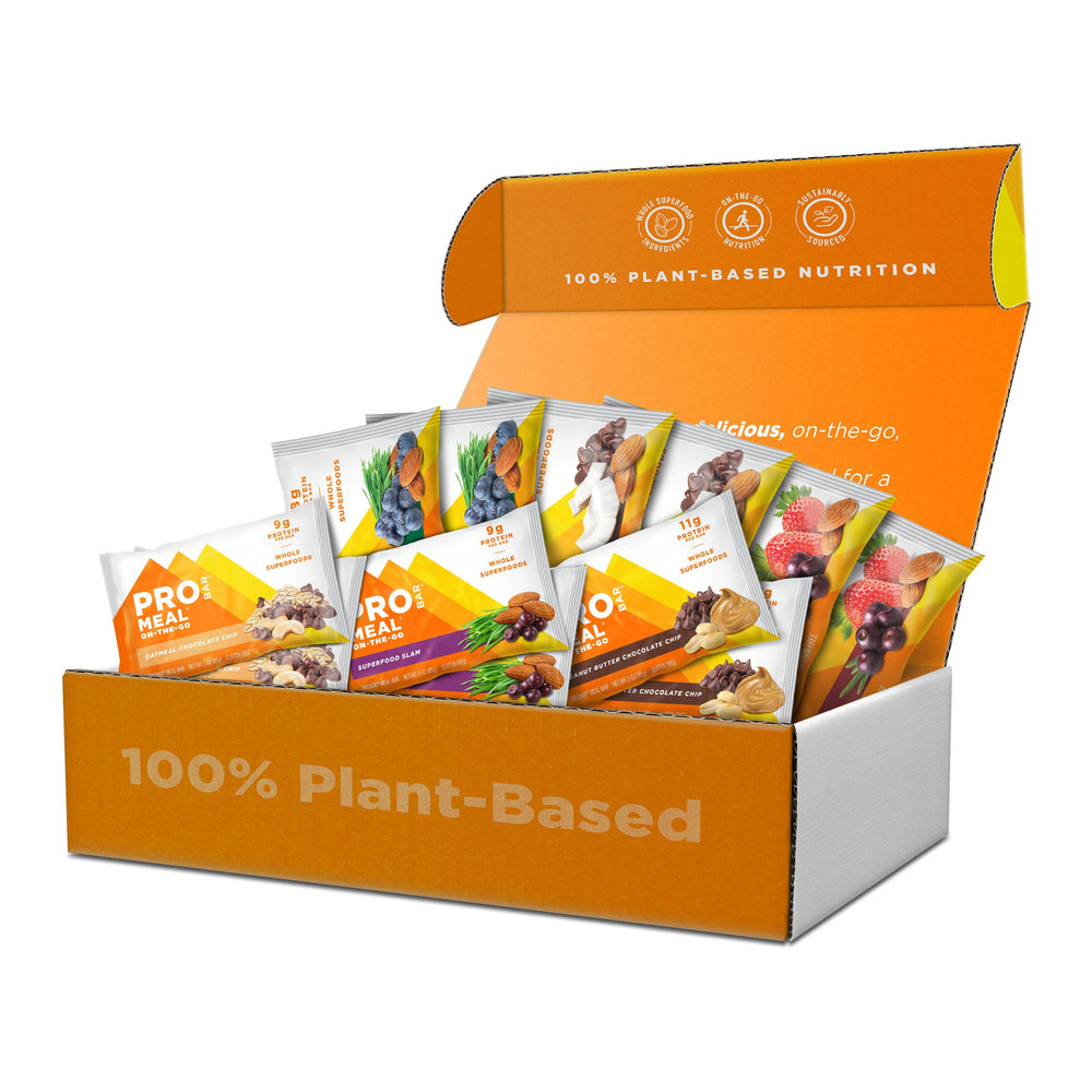 PROBAR Meal Bar Fan Favorites Variety Pack on display for busy days