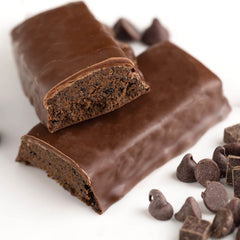 Foil-wrapped PROBAR Protein Bar Chocolate Brownie for convenient gluten-free snacking