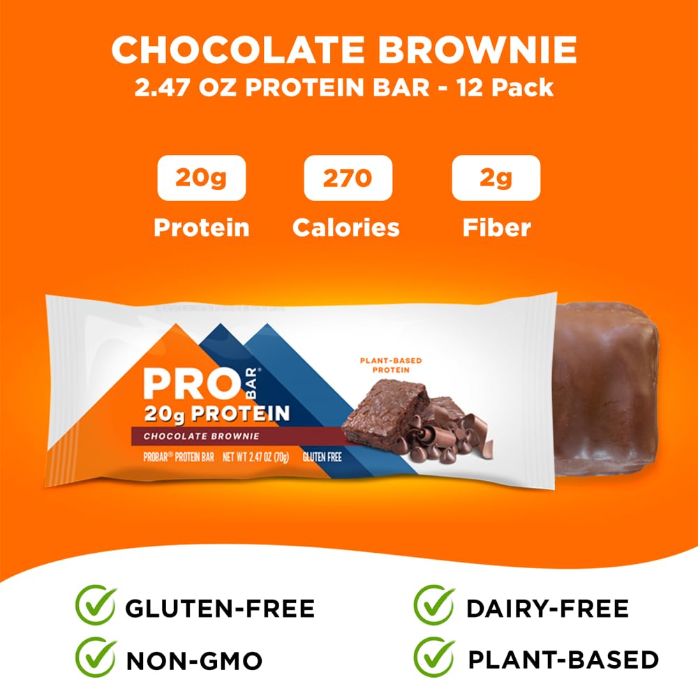 Serving suggestion: PROBAR Chocolate Brownie bar ideal post-workout or between meals