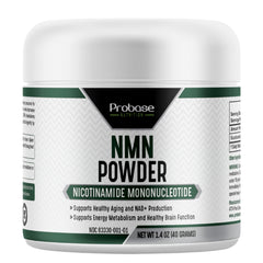 Probase Nutrition Longevity NMN powder bottle showcases premium NMN for daily energy support