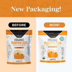 Probase Nutrition pumpkin seed protein powder ingredients label highlights a clean plant protein.