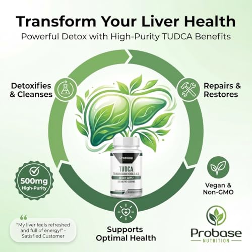 Probase Nutrition TUDCA label close-up highlighting high-purity bile salt formula