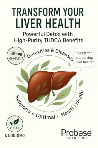 Probase Nutrition TUDCA capsules close-up emphasize vegan, non-GMO ingredients