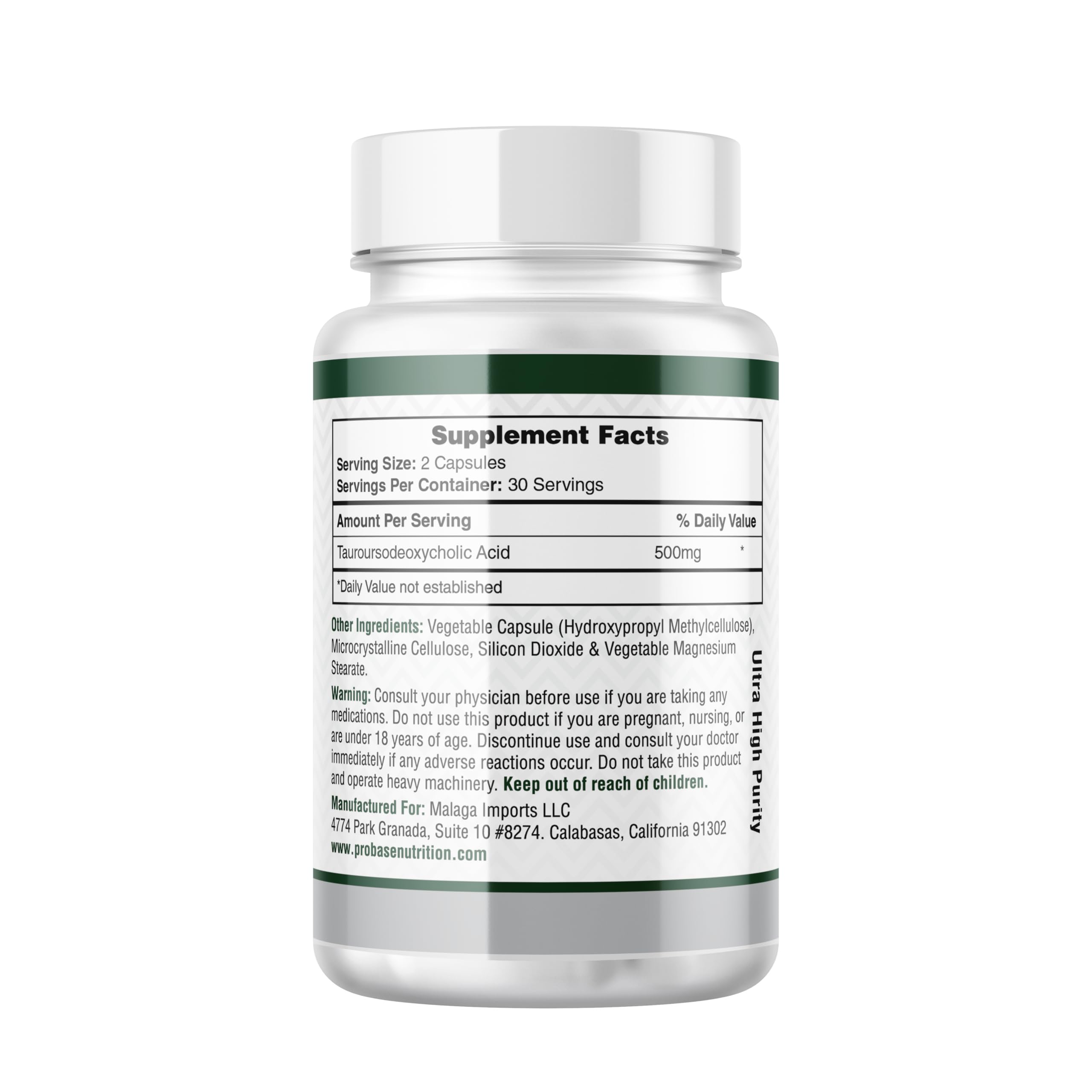 Probase Nutrition TUDCA capsules held in hand for daily wellness