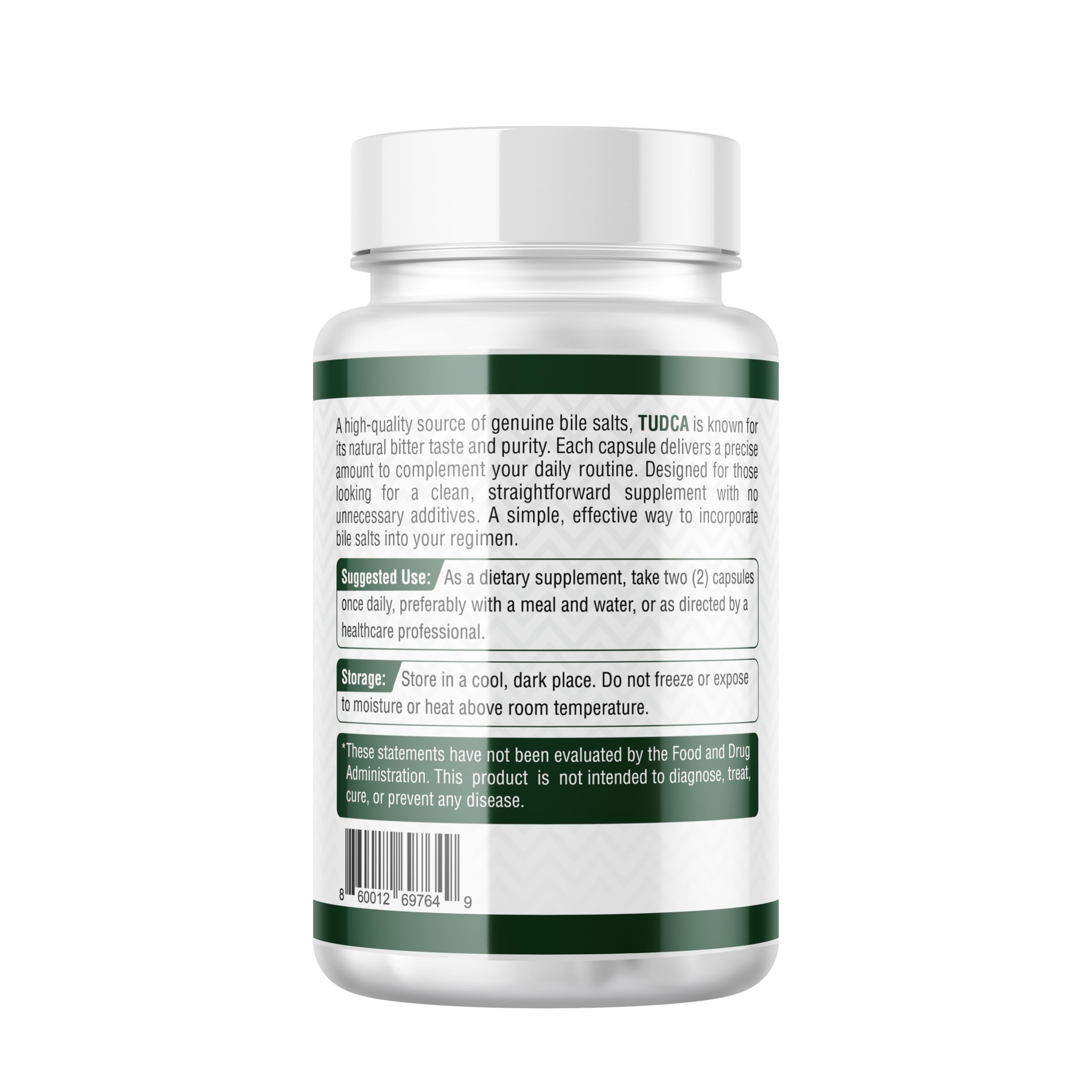 Probase Nutrition TUDCA vegan capsules on a clean, plant-based supplement line