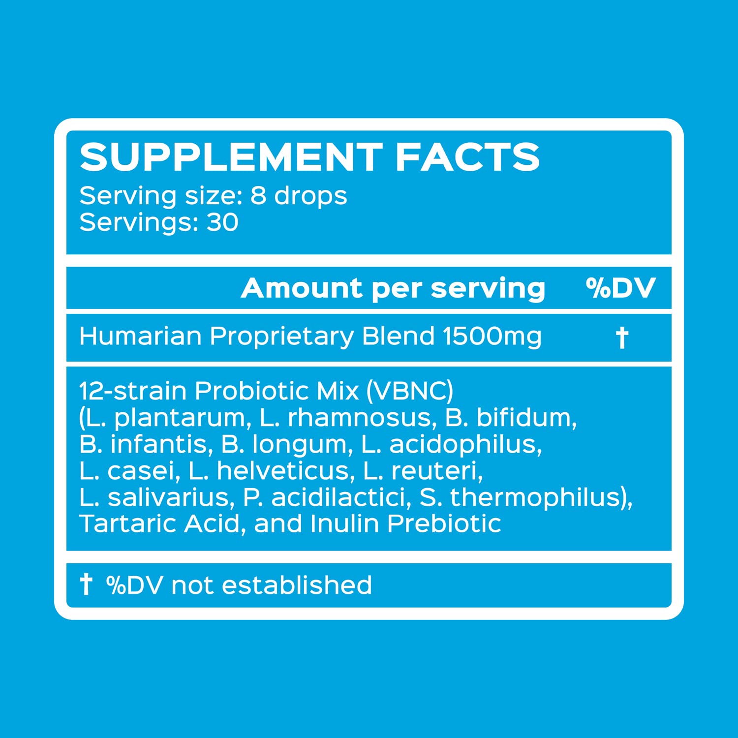 Probonix Humarian packaging box side view implying on-the-go probiotic convenience