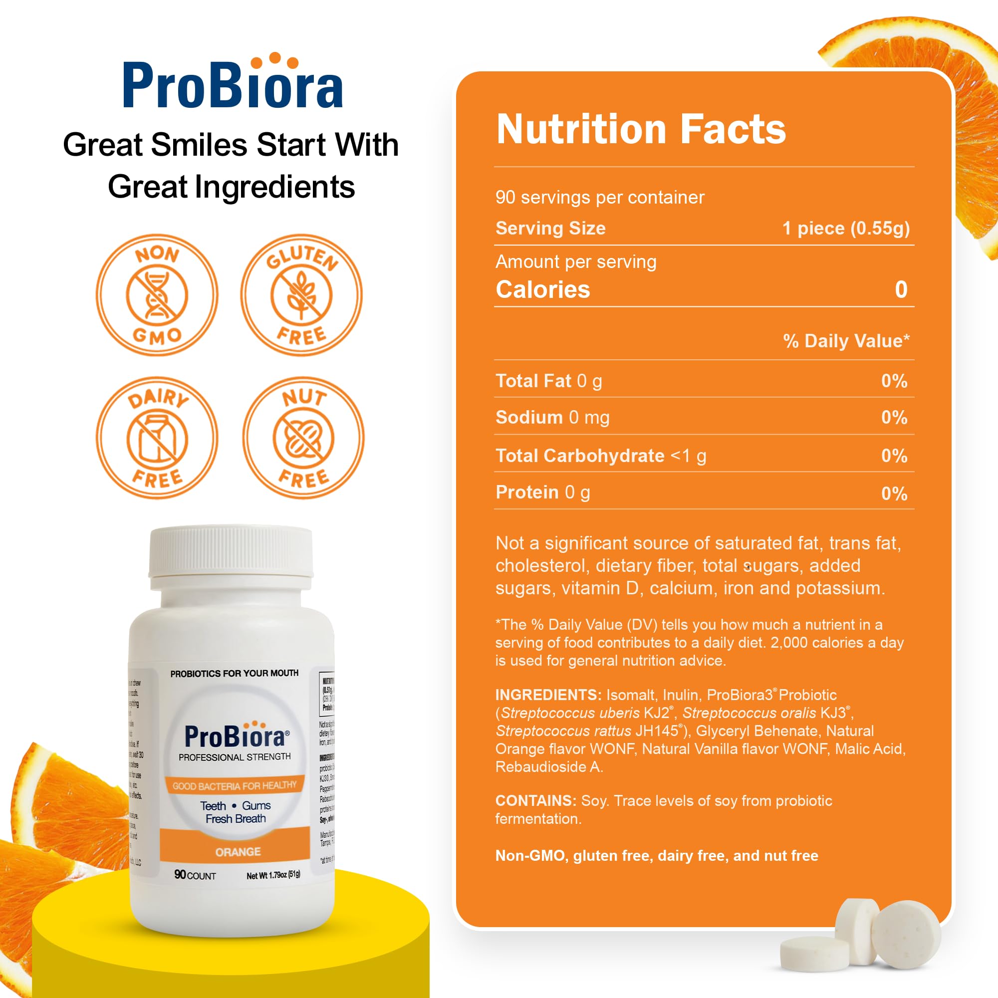 Mouth bacteria balance supported by ProBiora Health probiotics.