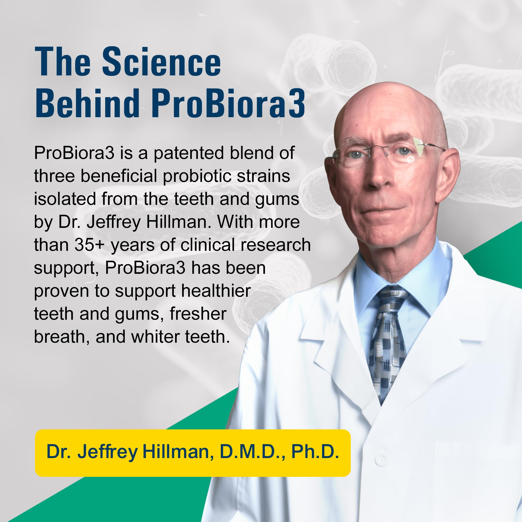 ProBiora Health bottle with 90 mint tablets for daily use