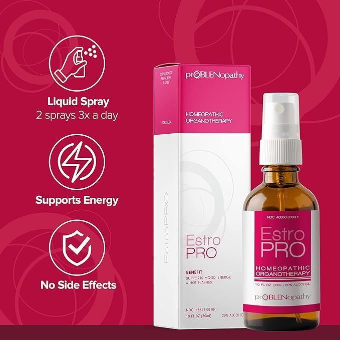 ProBLENopathy estrogen spray under the tongue for rapid absorption
