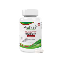 Probulin Colon Support bottle front showing 90 capsules for daily gut care