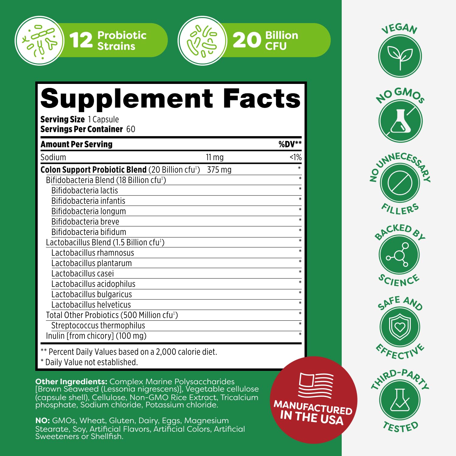 Probulin Colon Support daily dose in hand ready to take.