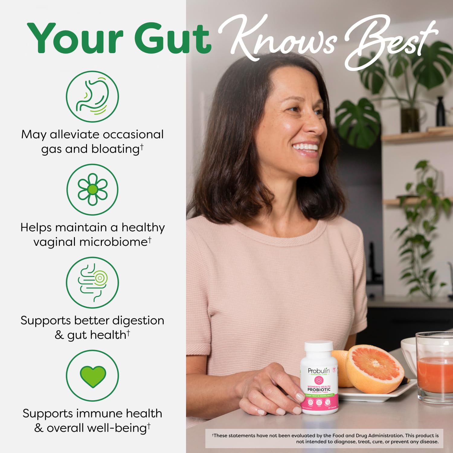 Packaging shows gluten-free and dairy-free symbols for Probulin product.