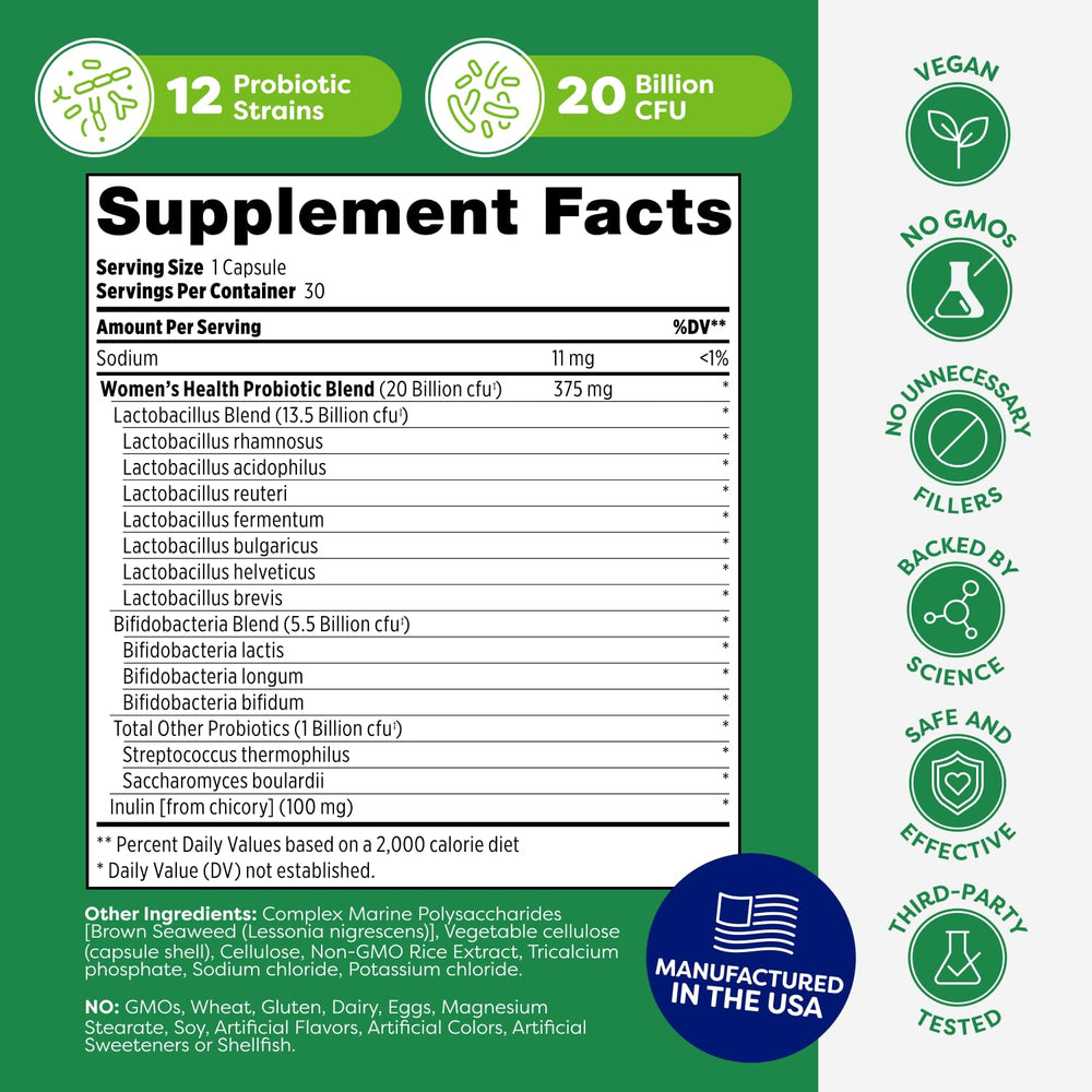 Probulin probiotic-science icon graphic implies a 12-strain blend.
