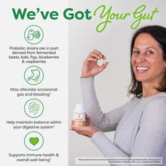 Probulin Total Care digestive health boost shown as part of a daily wellness routine