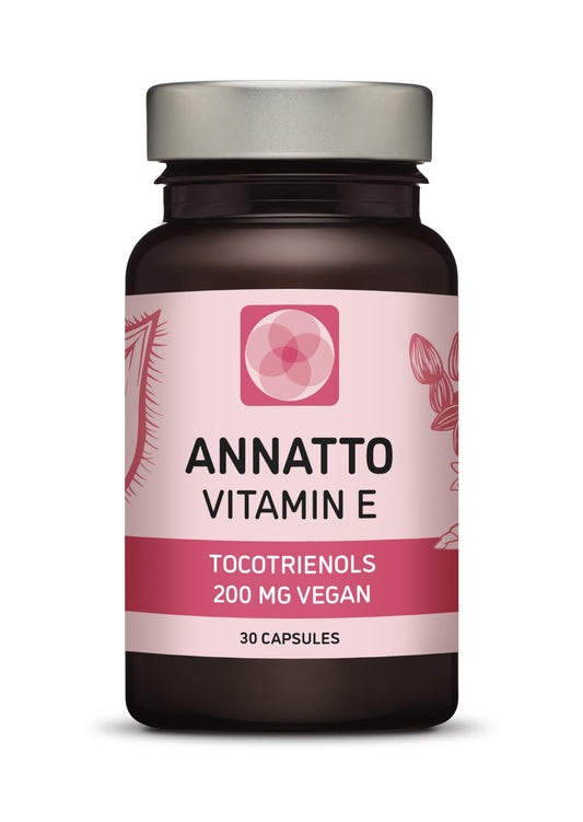 Procapsin Annatto Tocotrienols bottle pour for easy daily antioxidant support