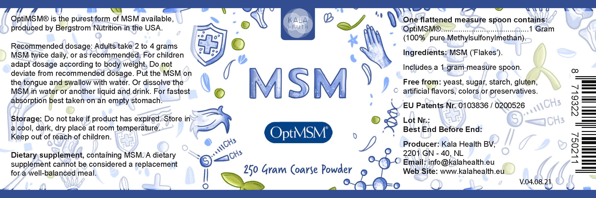 Procapsin OptiMSM adults daily use in shake