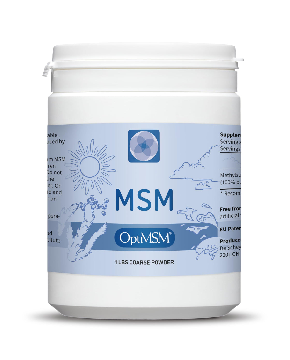 Procapsin OptiMSM powder bottle for daily wellness and easy mixing.