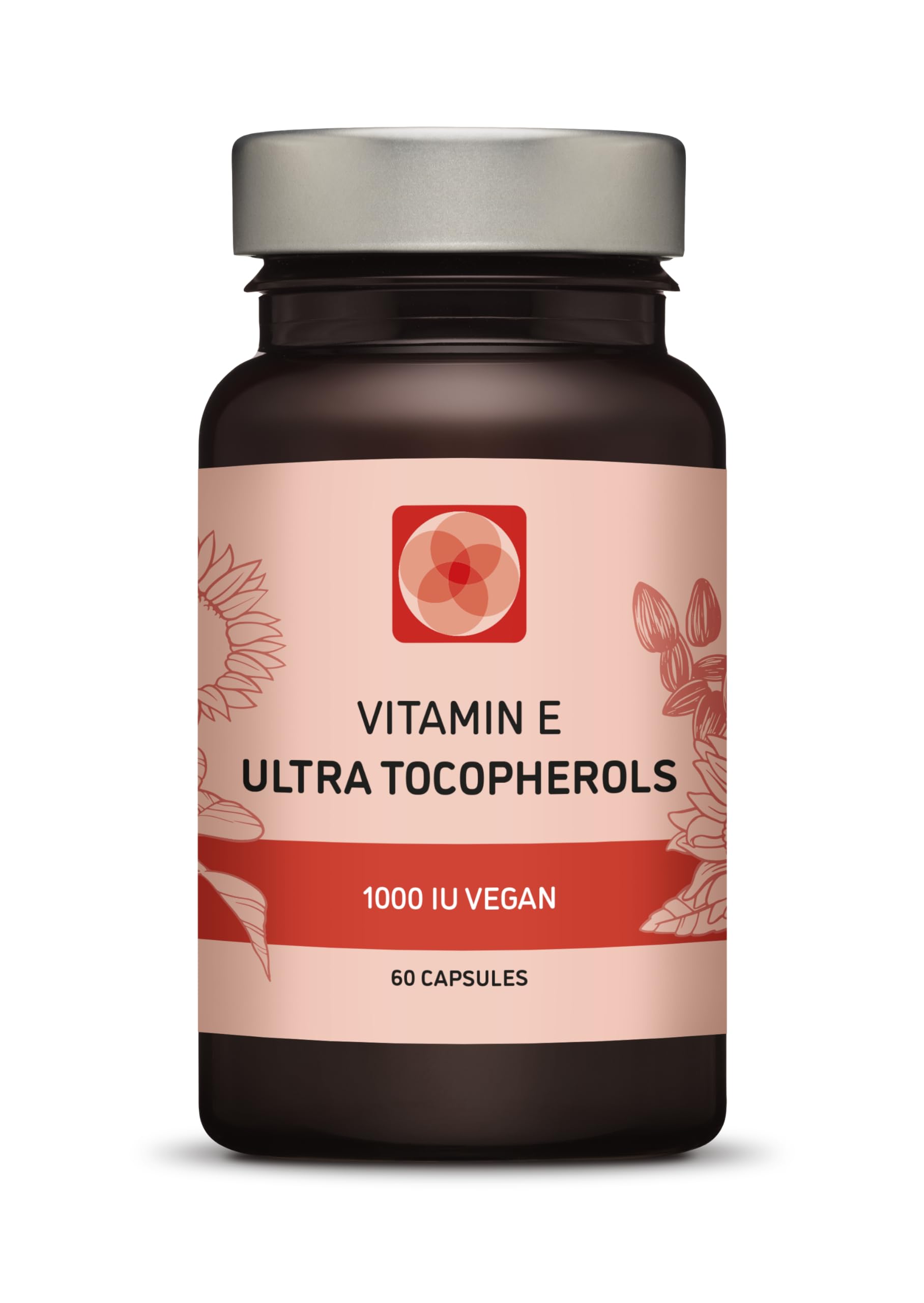 Procapsin Vitamin E 1000 IU bottle showing high-potency tocopherols for daily support.