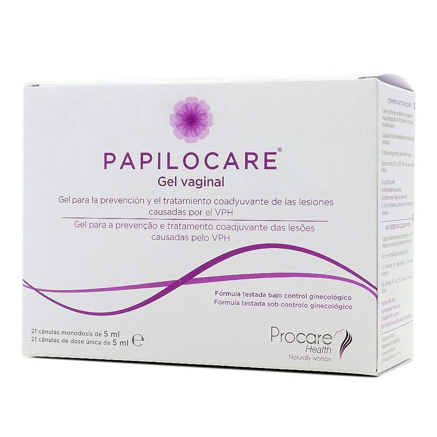 Procare Global Ion Papilocare gel packaging shows 21 units for convenient at-home use