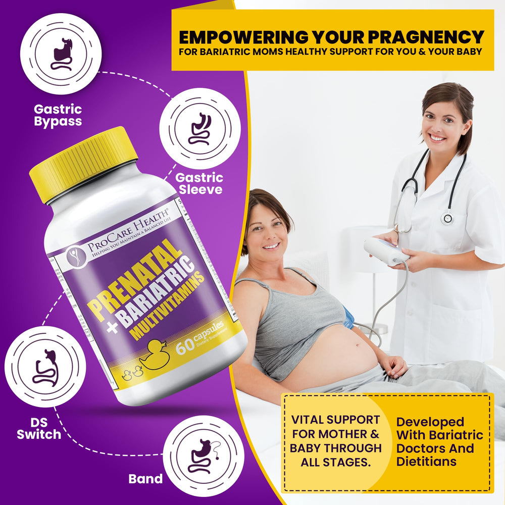Product label highlights GMP manufacturing quality and prenatal formulation.