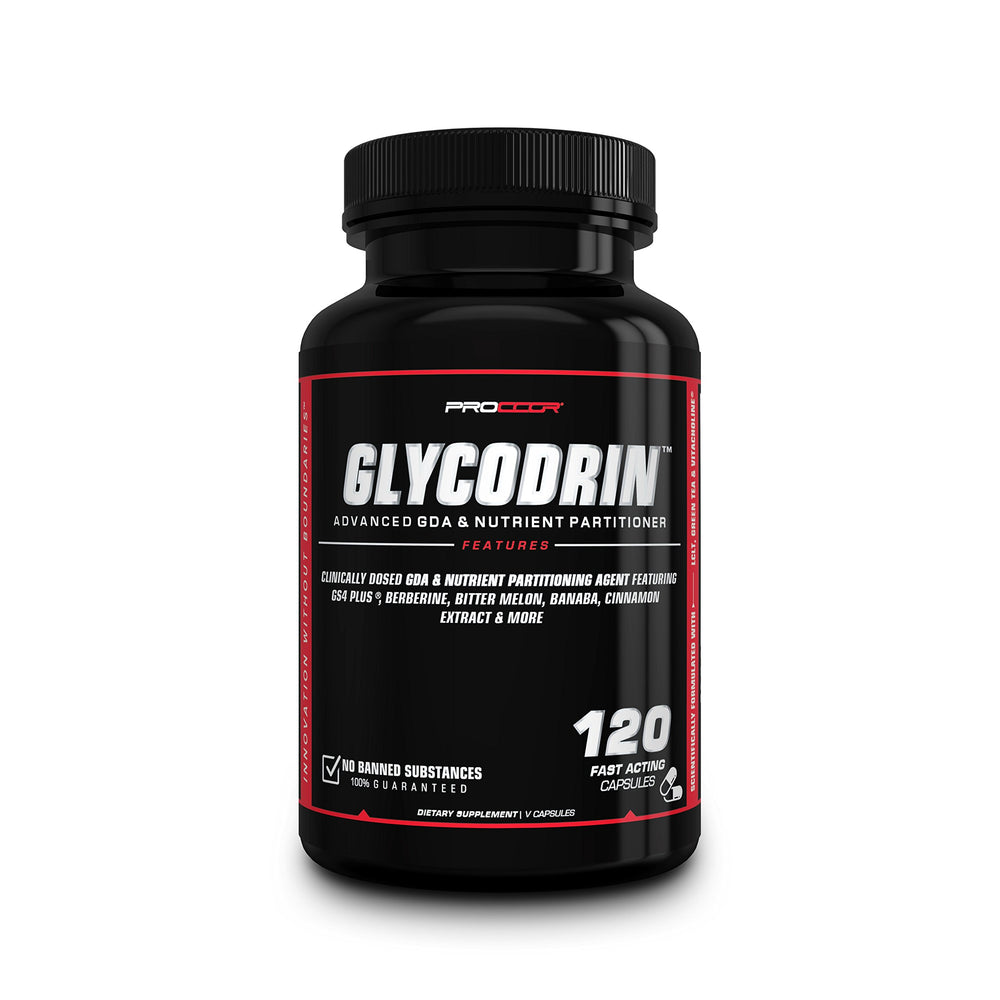 PROCCOR Glycodrin bottle shows vegan gelatin-free capsules for daily use