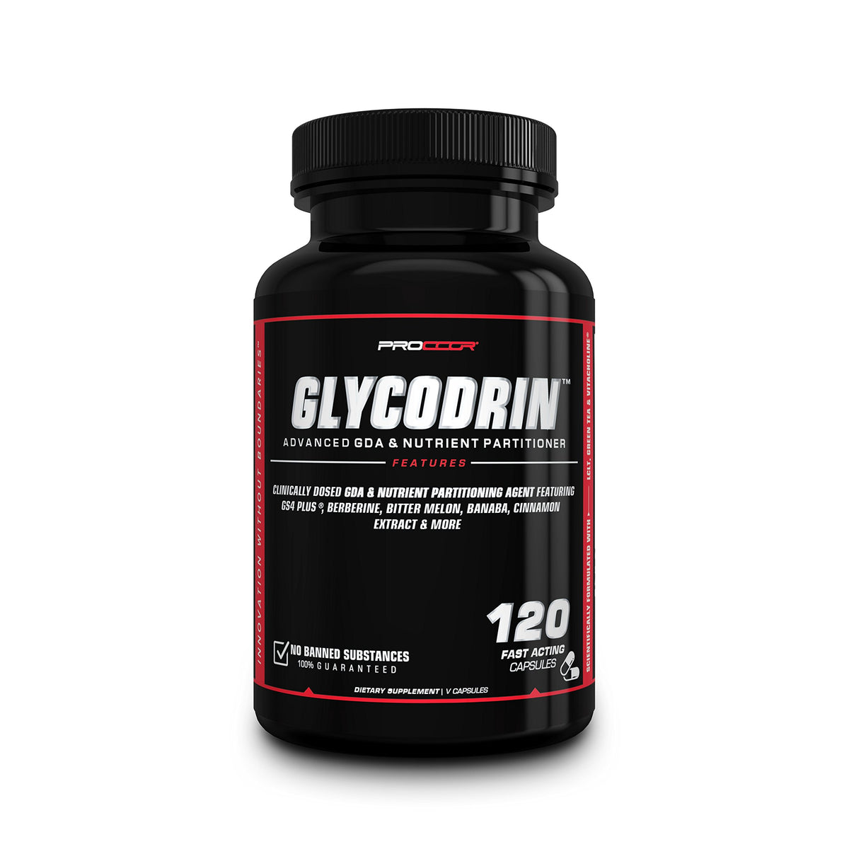 PROCCOR Glycodrin bottle shows vegan gelatin-free capsules for daily use