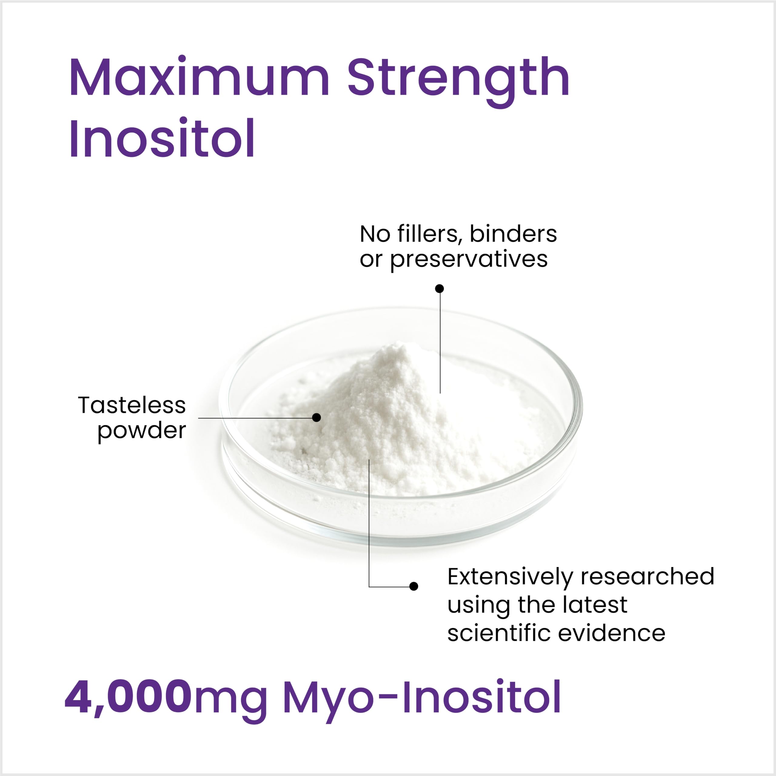 Proceive Myo-Inositol packaging highlighting vegan and gluten-free ingredients for clean labeling.