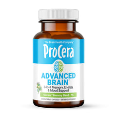 Procera Advanced Brain bottle on a tidy desk supports sharper memory recall during study sessions.