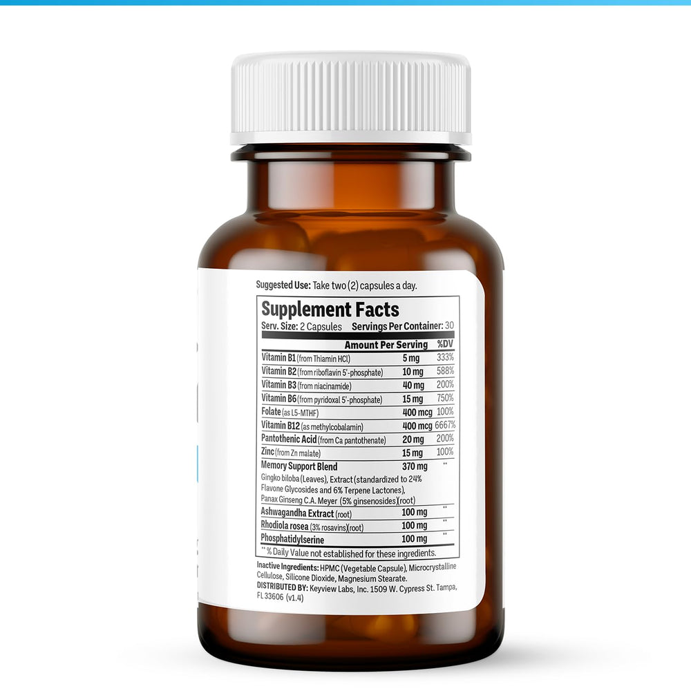 Procera Advanced Brain capsules close up emphasizing fast acting recall support