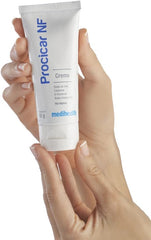 Procicar NF Scar Cream packaging side view highlights calamine and zinc oxide.