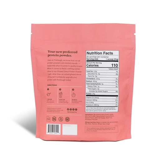 ProDough enzyme blend shown for easier digestion in shakes.