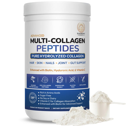 Product Maxx collagen powder tub front for daily wellness support.