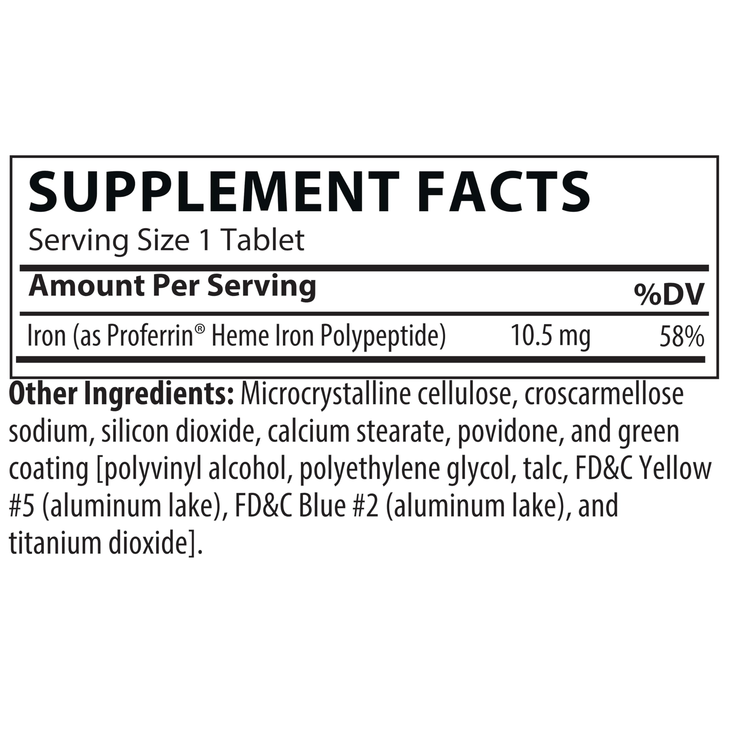 Close-up of Proferrin ES tablets for easy daily dosing.