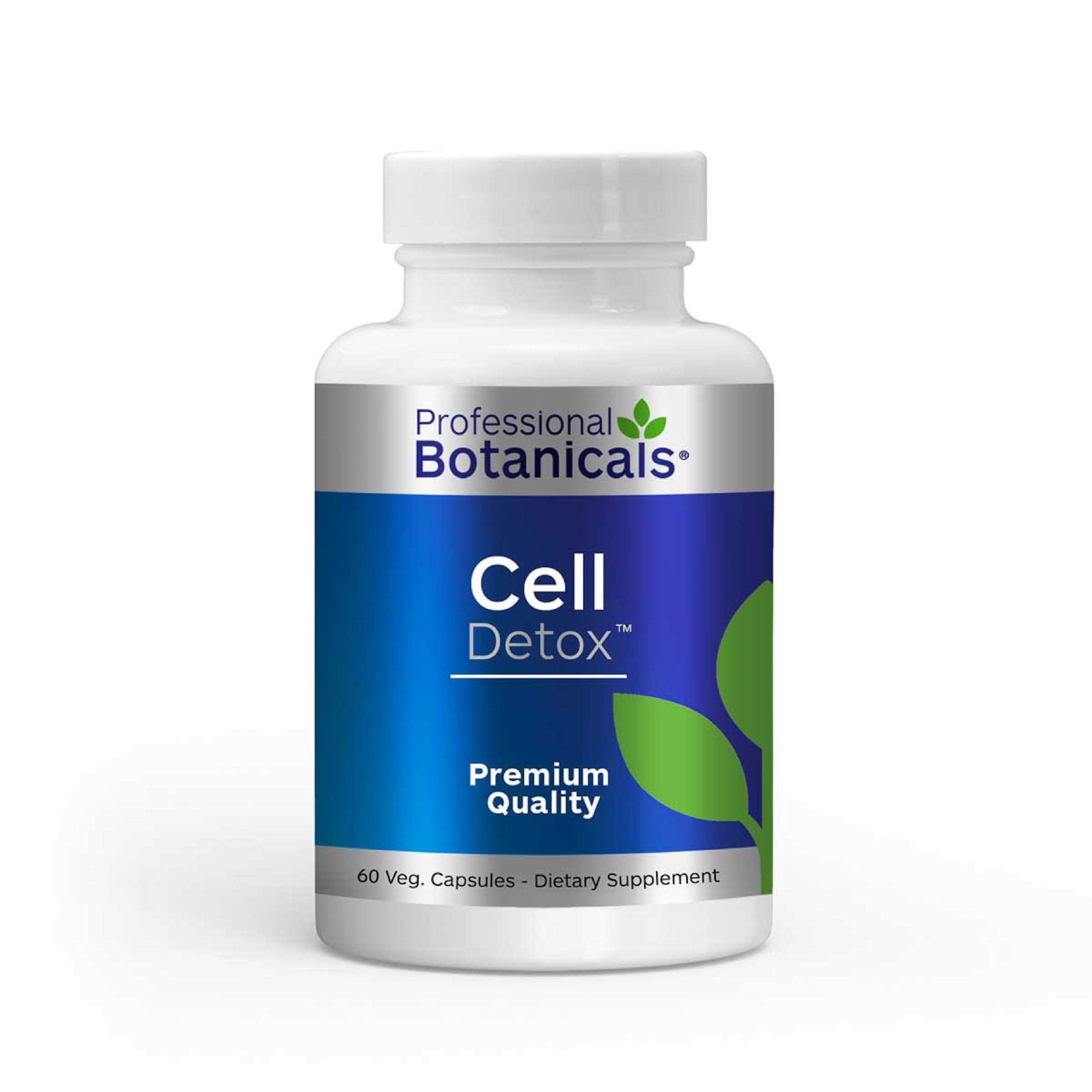 Professional Botanicals Cell Detox bottle front showing vegan capsules for cellular cleansing