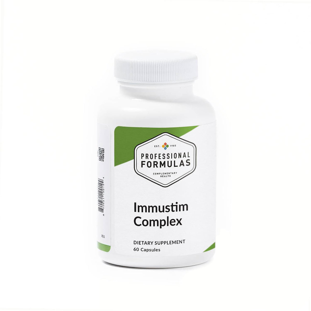 Professional Complementary Health Formulas Immustim Complex bottle aids everyday immune resilience.