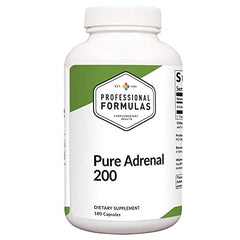 Pure Adrenal 200 label from Professional Complementary Health Formulas for daily routine use