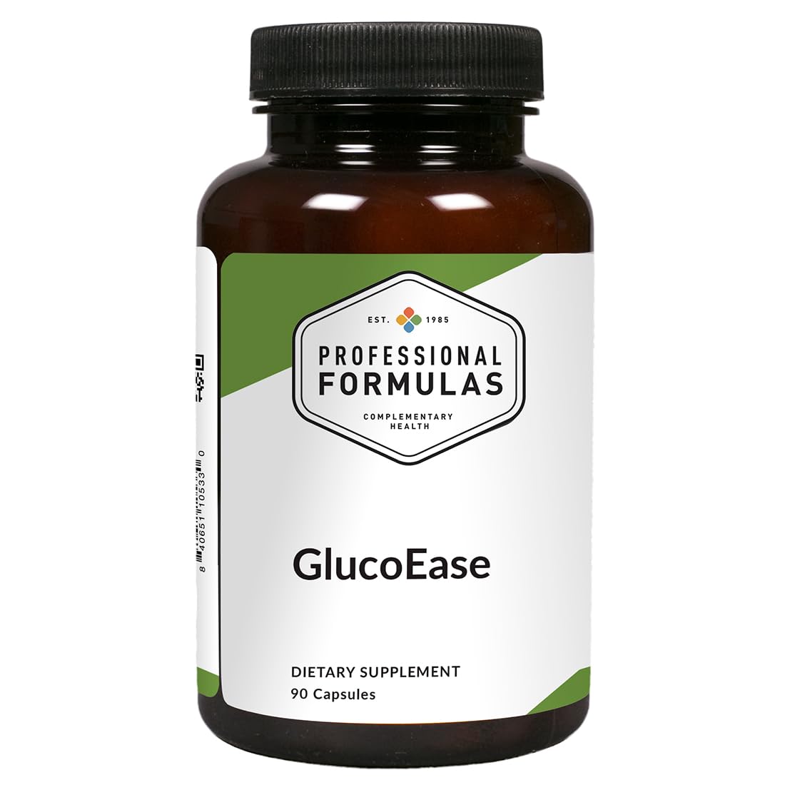 Professional Formulas GlucoEase bottle pour illustrates steady energy support for balanced glucose metabolism.