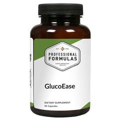 Professional Formulas GlucoEase bottle pour illustrates steady energy support for balanced glucose metabolism.