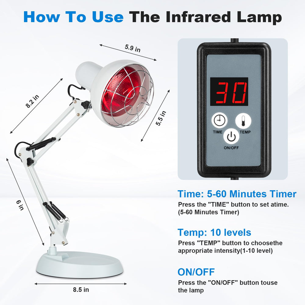 Profey red light therapy lamp supports muscle recovery and relaxation routines
