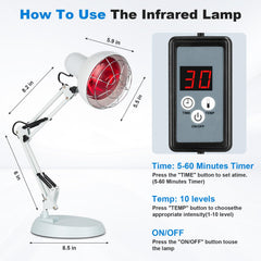 Profey red light therapy lamp supports muscle recovery and relaxation routines
