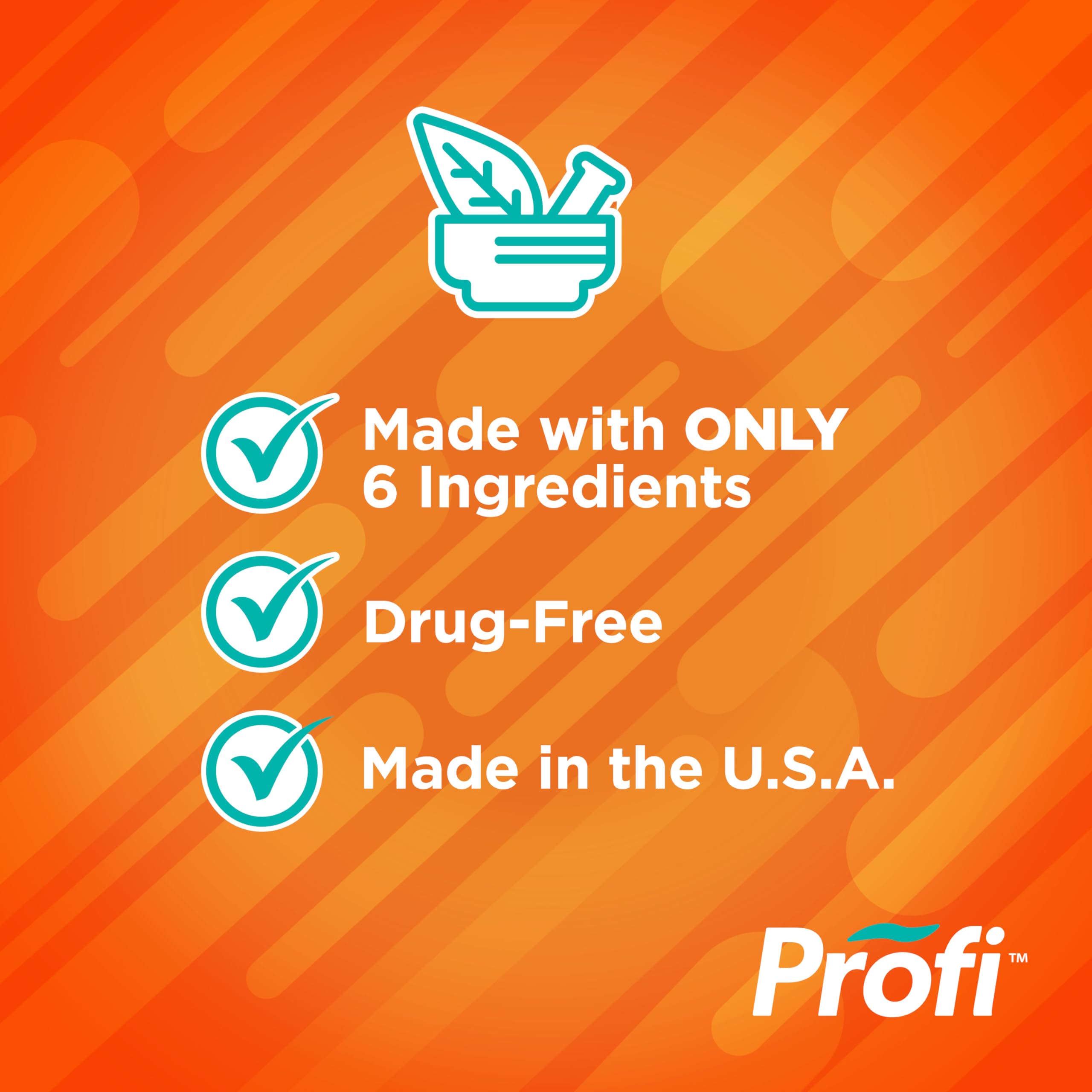 Profi nasal spray ingredients label highlights six USP-certified components
