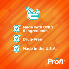 Profi nasal spray ingredients label highlights six USP-certified components