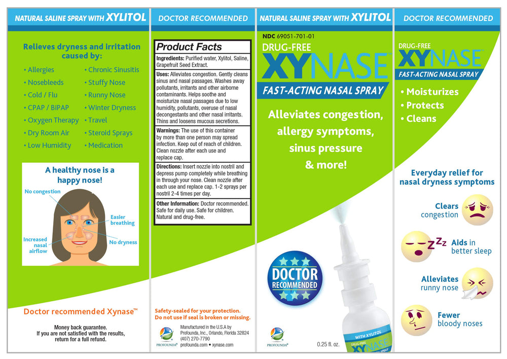 Profounda Xynase nasal spray bottles arranged for shared use