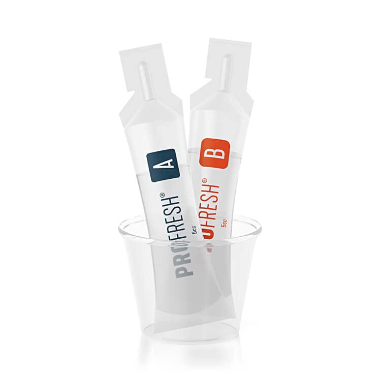 ProFresh oral rinse bottle close-up for daily morning and night use