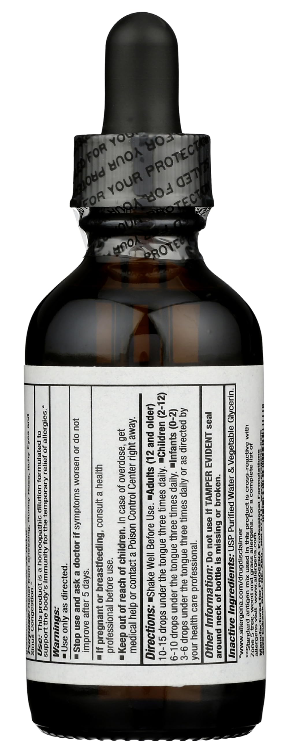 PROGENA Allergena Texas Cedar Fever sublingual use depicted for quick absorption