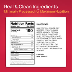 ProGo Protein Bars front view shows fudge brownie flavor and real ingredients